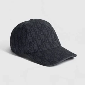 Dior Unisex Oblique Cap Black Cotton Jacquard 543C903E3014