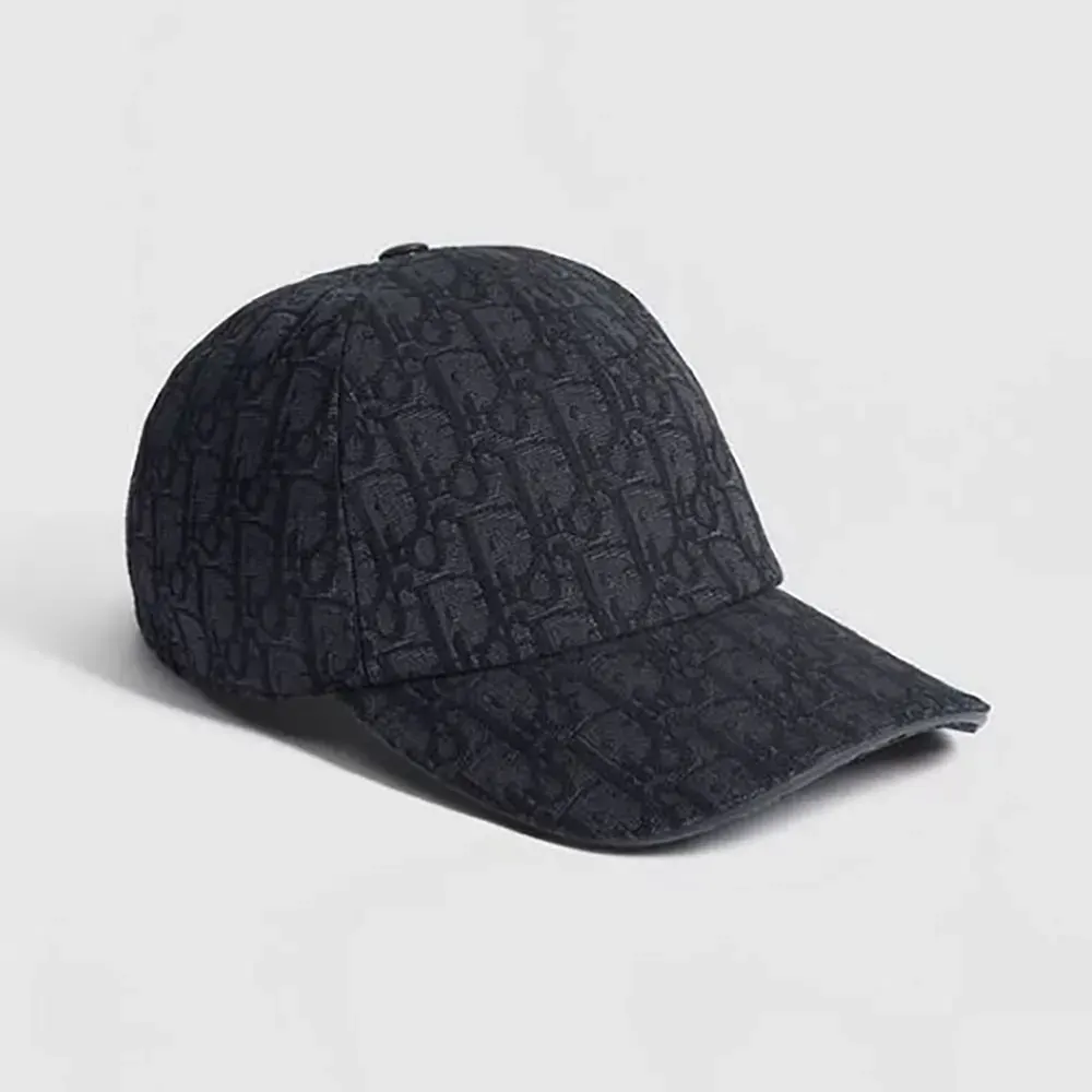 Dior Unisex Oblique Cap Black Cotton Jacquard 543C903E3014
