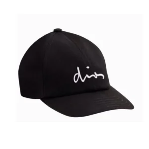 Dior Unisex Ribbon Cap Black Cotton Canvas