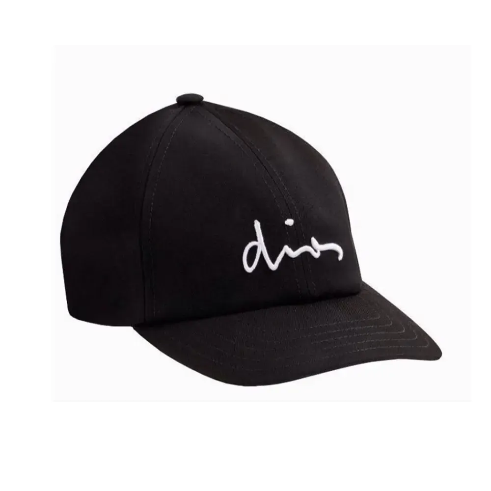Dior Unisex Ribbon Cap Black Cotton Canvas