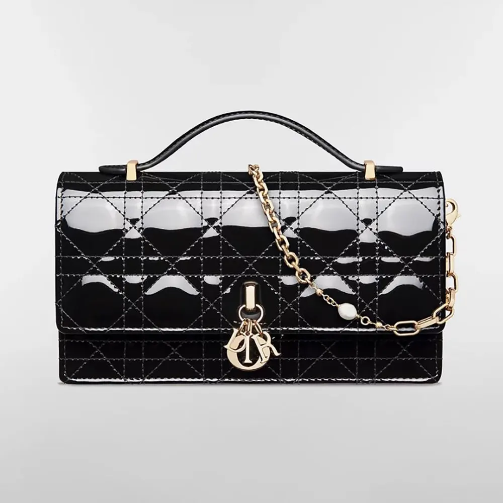 Mini Bag Black Patent Cannage Calfskin S0980OVRB