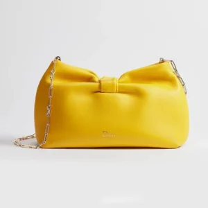 Dior Women Small Dior Bow Bag Buttercup Lambskin M0715OUQO
