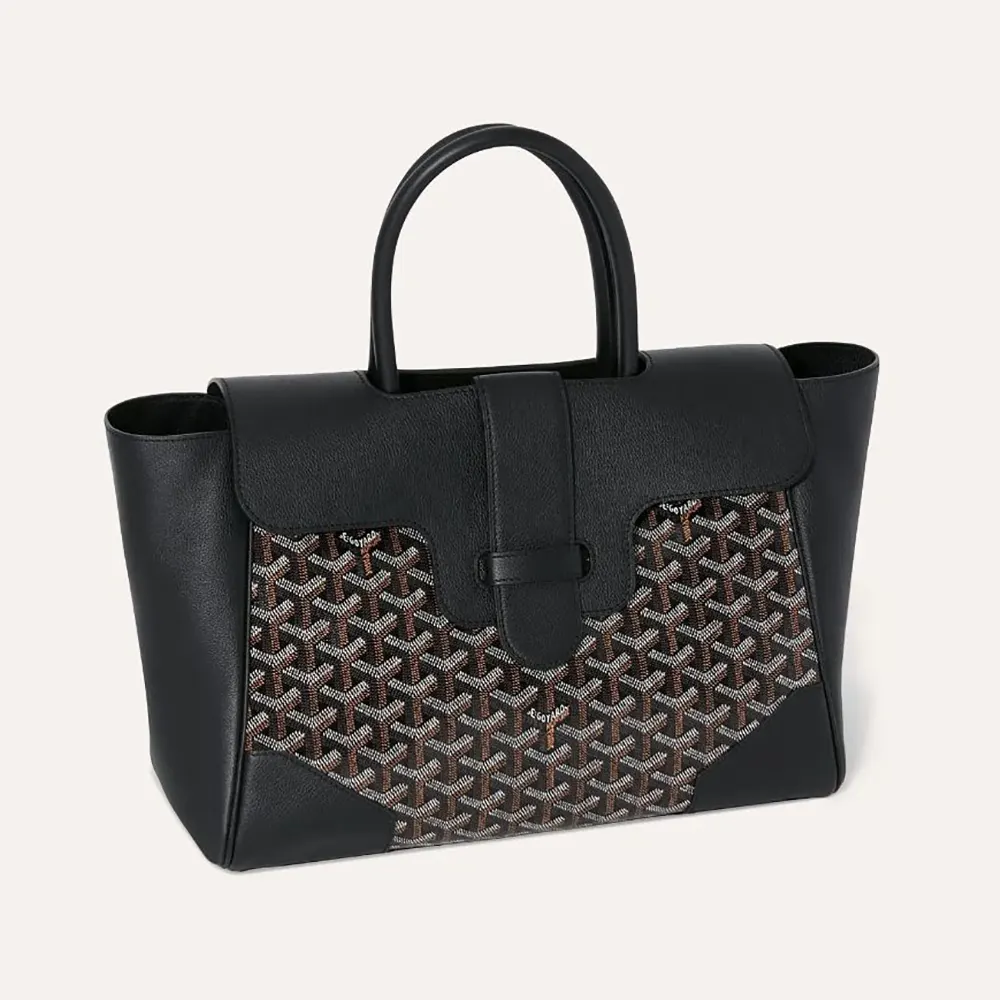 Goyard Women Saïgon Tote Bag-Black SAIGOCMMLTY01CL01P