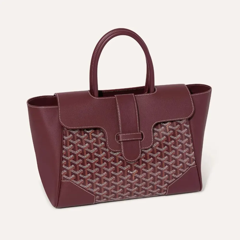 Goyard Women Saïgon Tote Bag-Burgundy SAIGOCMMLTY33CL33P
