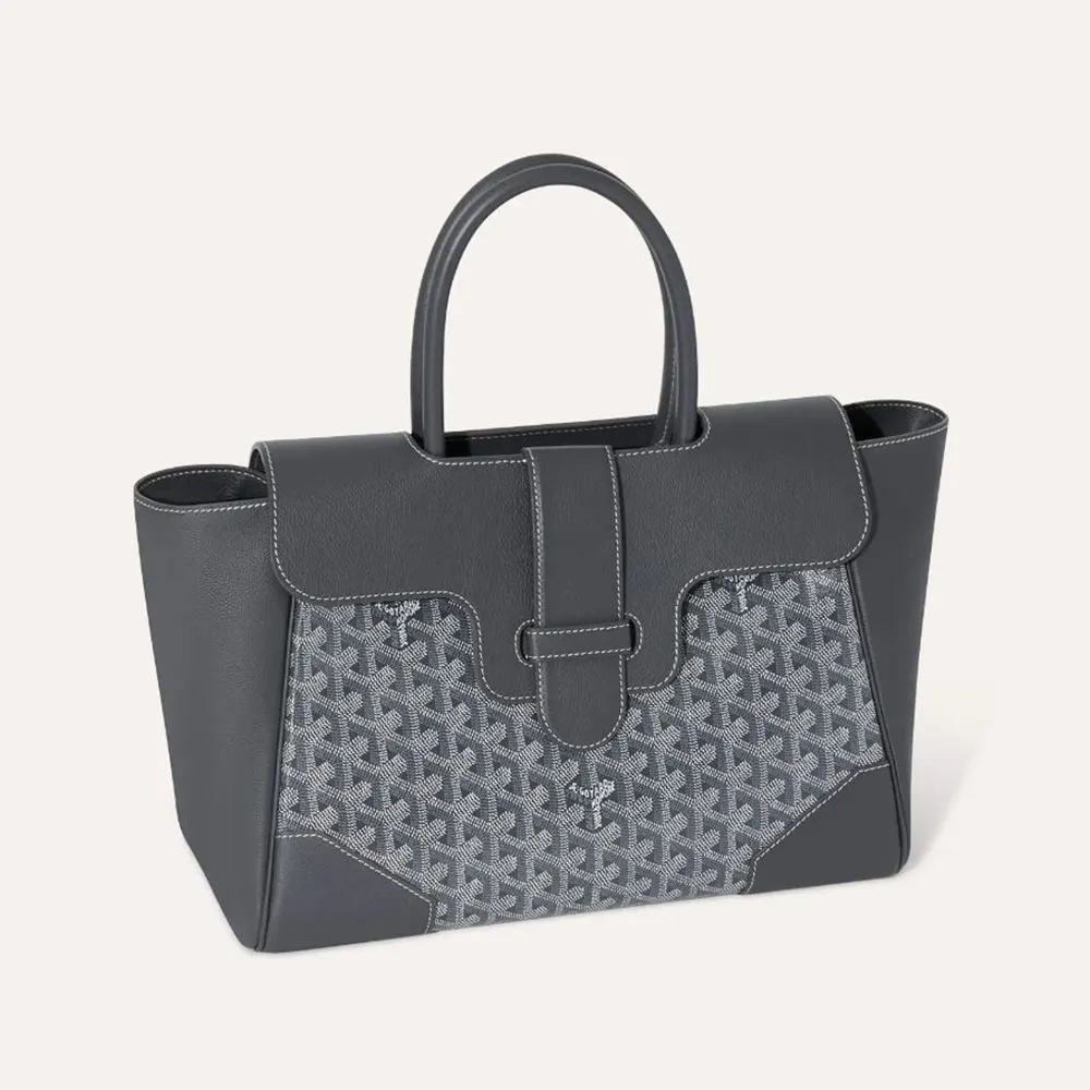 Goyard Women Saïgon Tote Bag-Grey SAIGOCMMLTY51CL51P