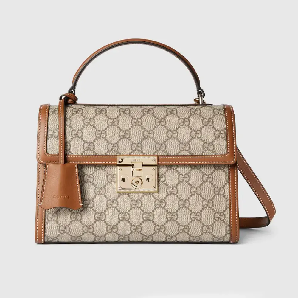Gucci Women Padlock Medium Top Handle Bag-Brown 838998FAD6L