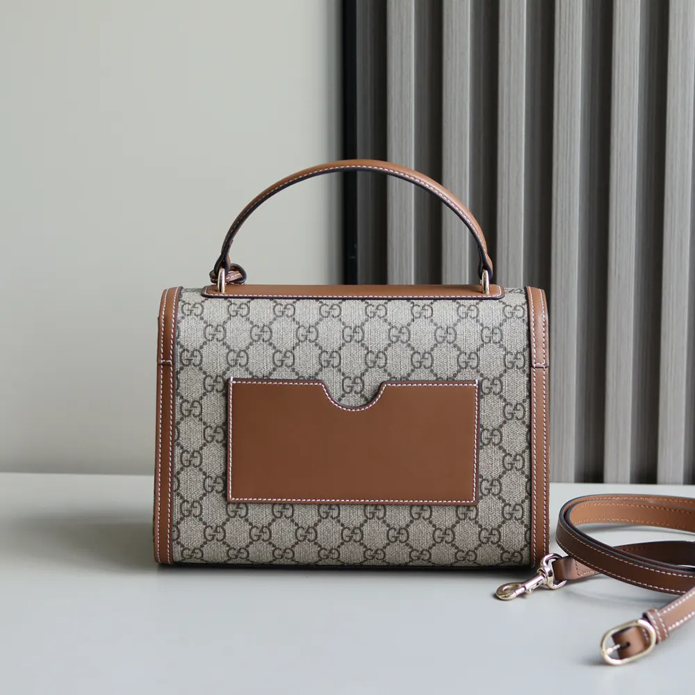 Gucci Women Padlock Medium Top Handle Bag-Brown 838998FAD6L