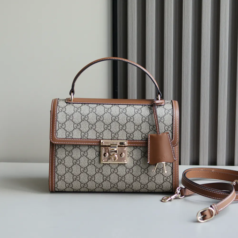 Gucci Women Padlock Medium Top Handle Bag-Brown 838998FAD6L