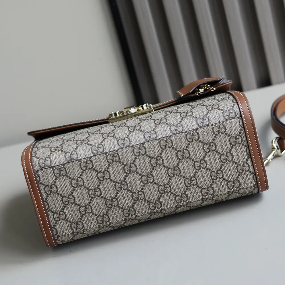 Gucci Women Padlock Medium Top Handle Bag-Brown 838998FAD6L