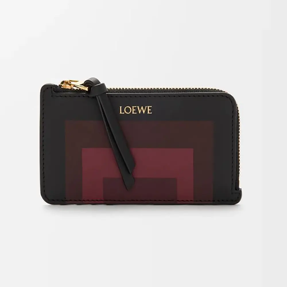 Loewe Unisex Coin Cardholder in Nappa Calfskin-Black C643Z