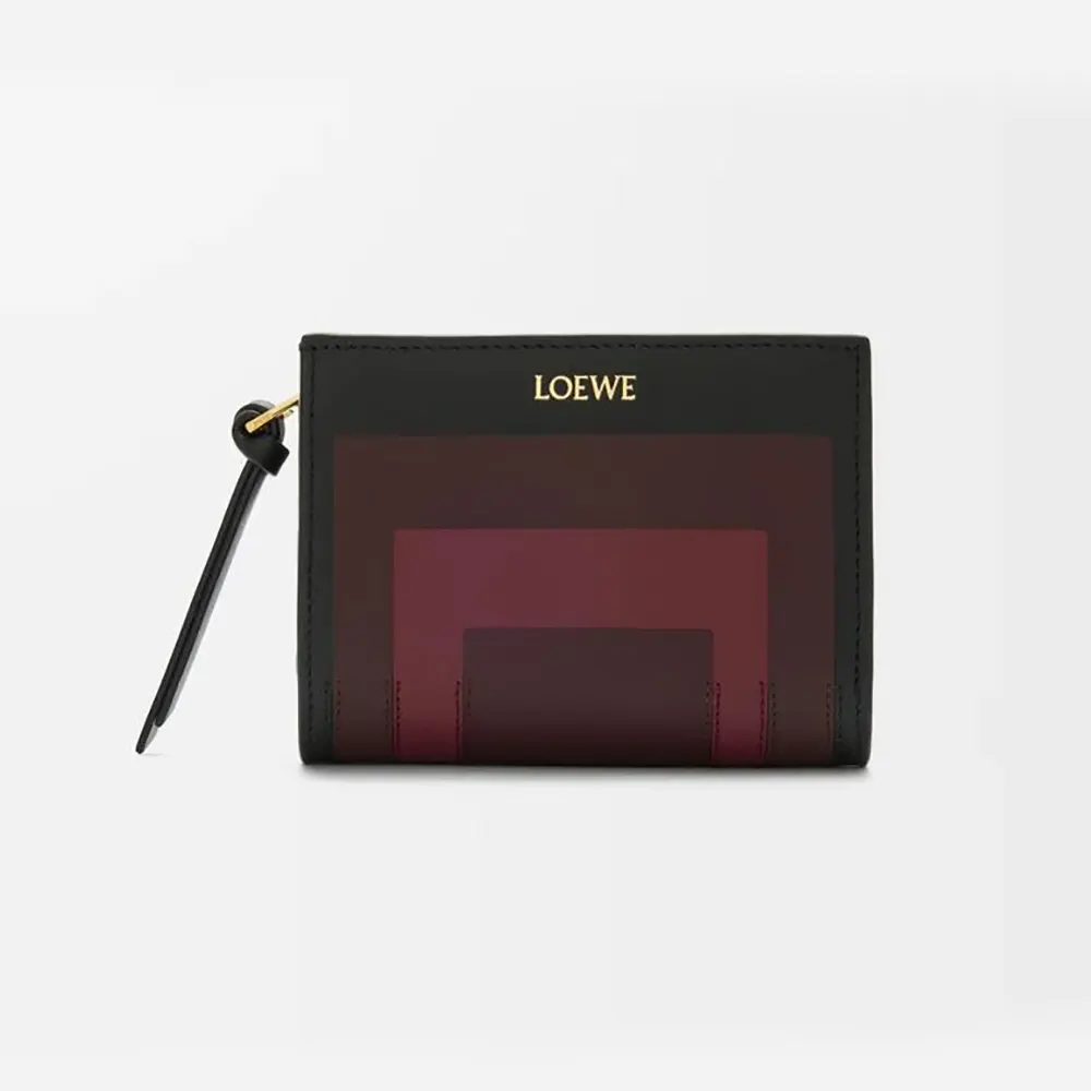 Loewe Unisex Compact Wallet in Nappa Calfskin-Black C643NC
