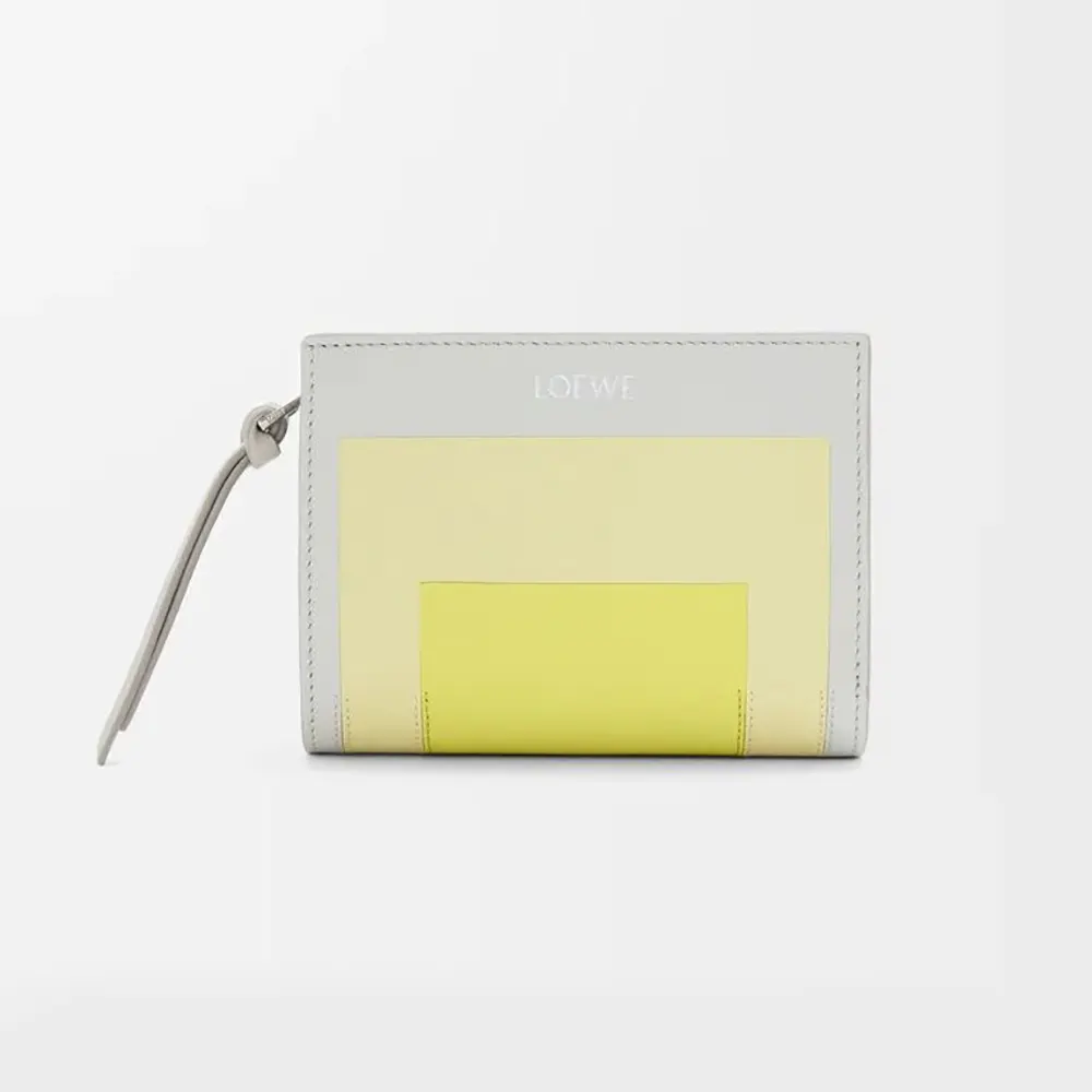 Loewe Unisex Compact Wallet in Nappa Calfskin-White C643NC
