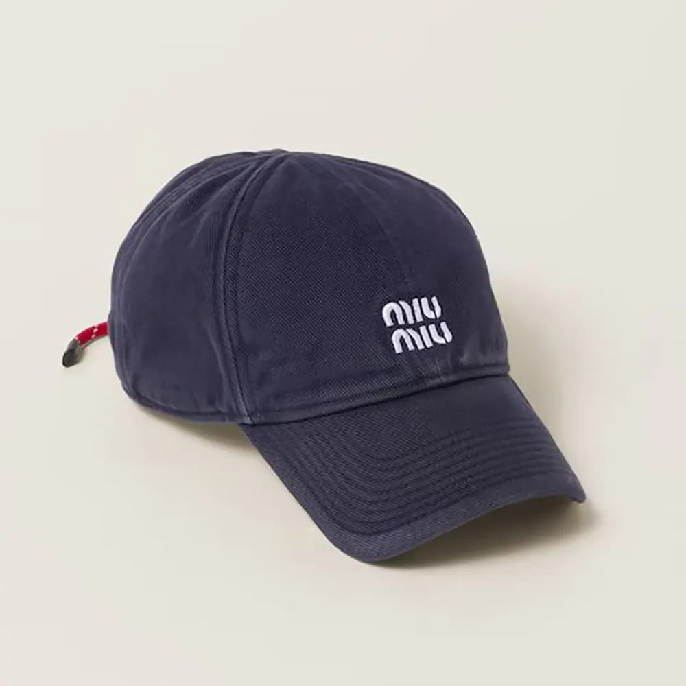 Miu Miu Women Denim Baseball Cap-Blue