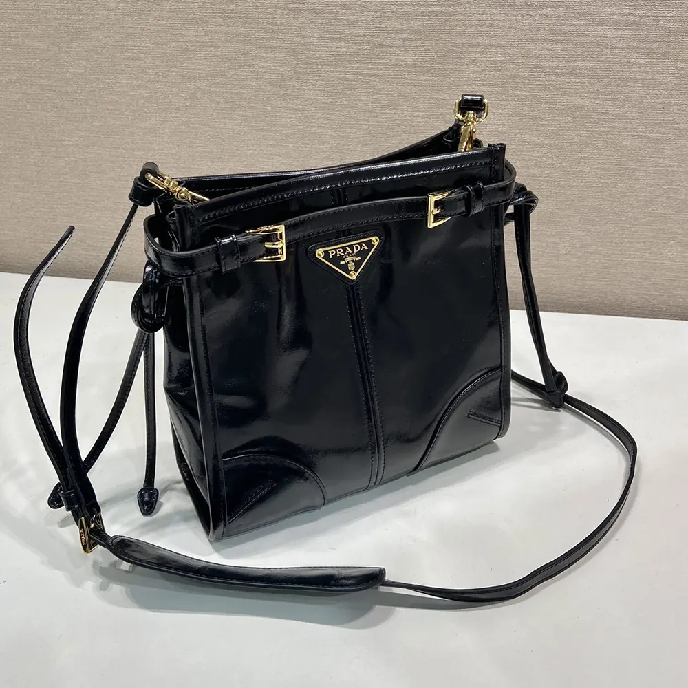 Prada Women Bonnie Leather Mini Shoulder Bag-Black 1BH229 4 Prada Women Bonnie Leather Mini Shoulder Bag-Black 1BH229