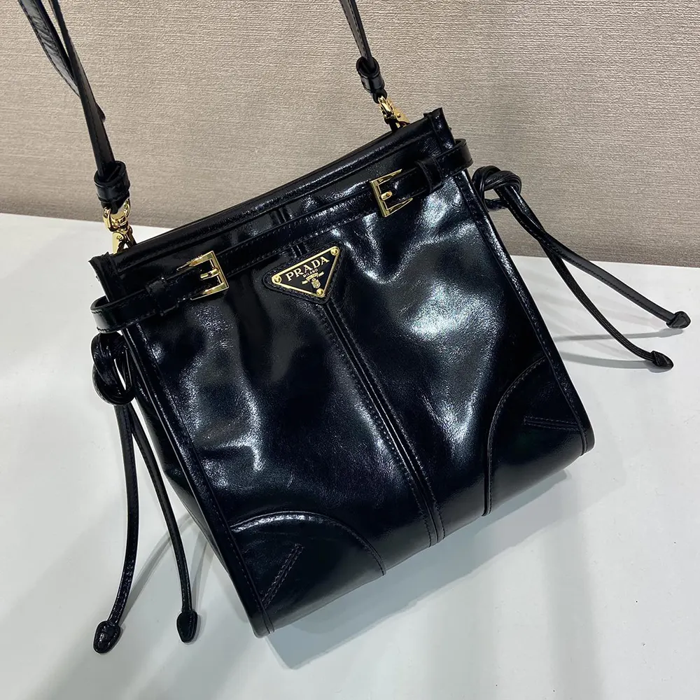 Prada Women Bonnie Leather Mini Shoulder Bag-Black 1BH229 5 Prada Women Bonnie Leather Mini Shoulder Bag-Black 1BH229