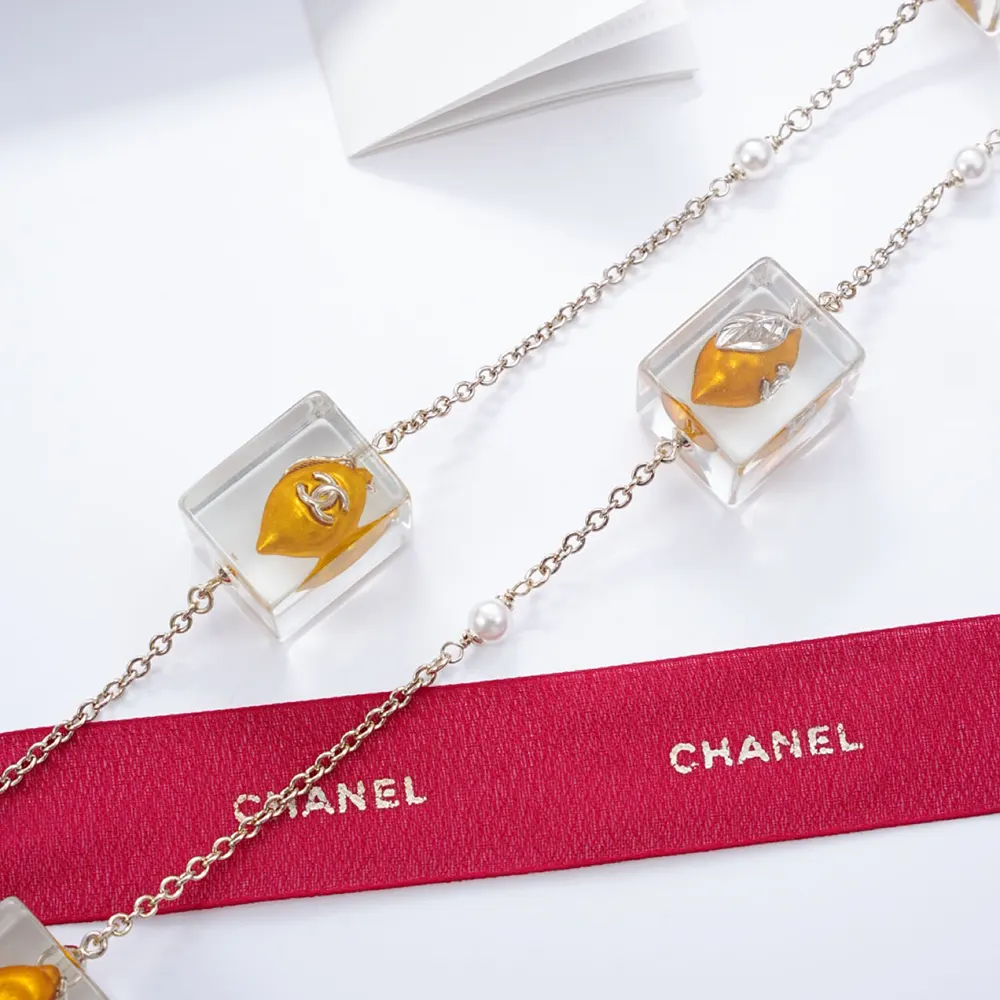 Chanel Women Long Necklace Metal Resin & Glass Pearls-ABH001B23039