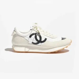 Chanel Women Sneakers Fabric & Suede Calfskin White & Black