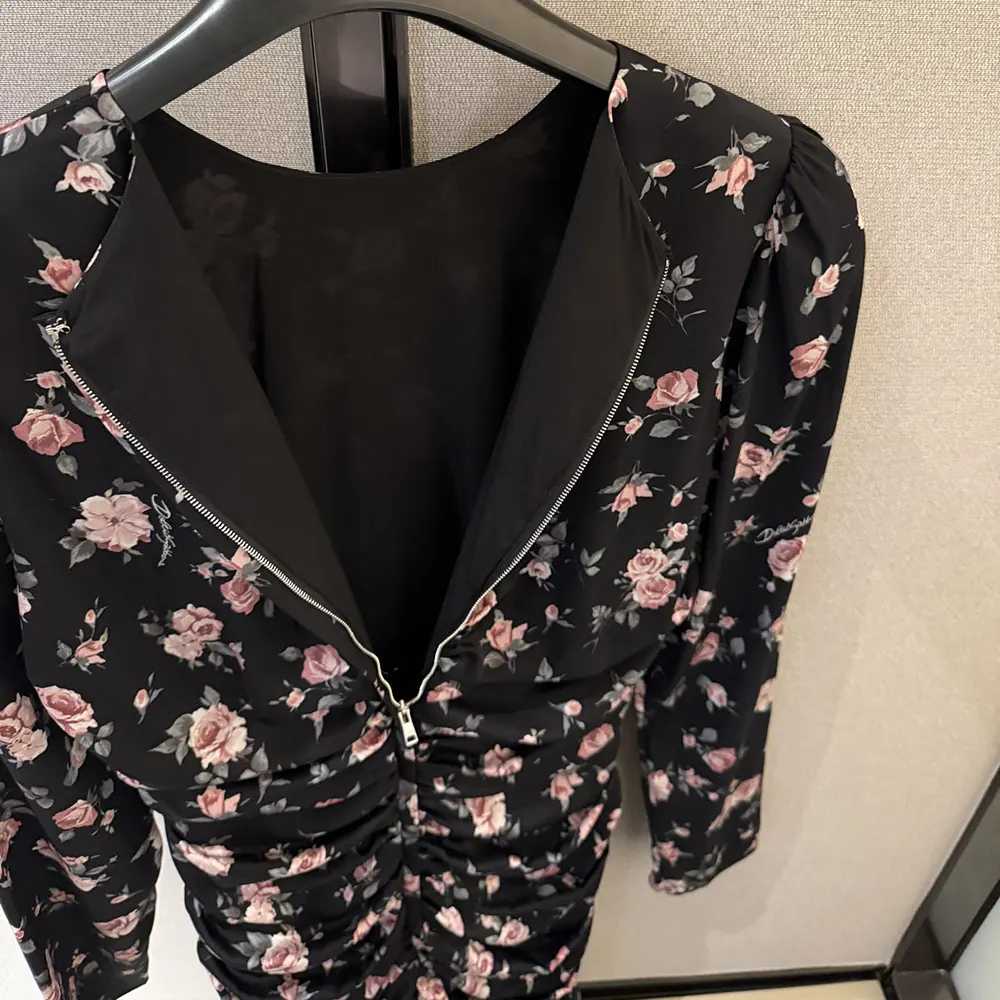 Dolce Gabbana D&G Women Vintage Rose-Print Draped Dress