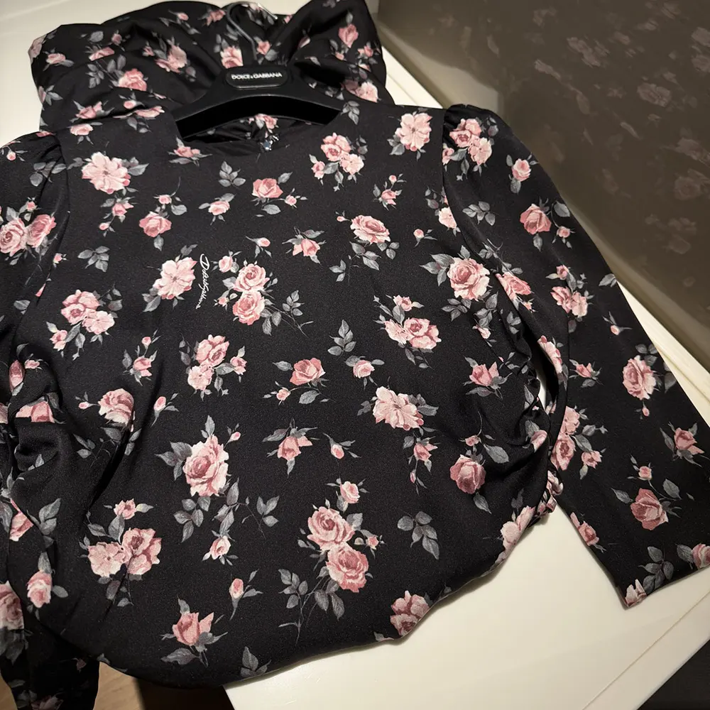 Dolce Gabbana D&G Women Vintage Rose-Print Draped Dress