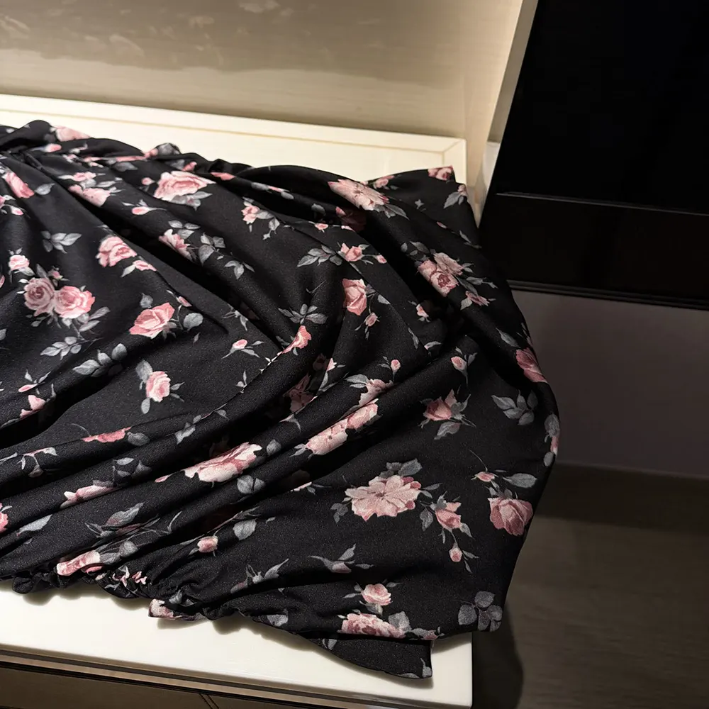 Dolce Gabbana D&G Women Vintage Rose-Print Draped Dress