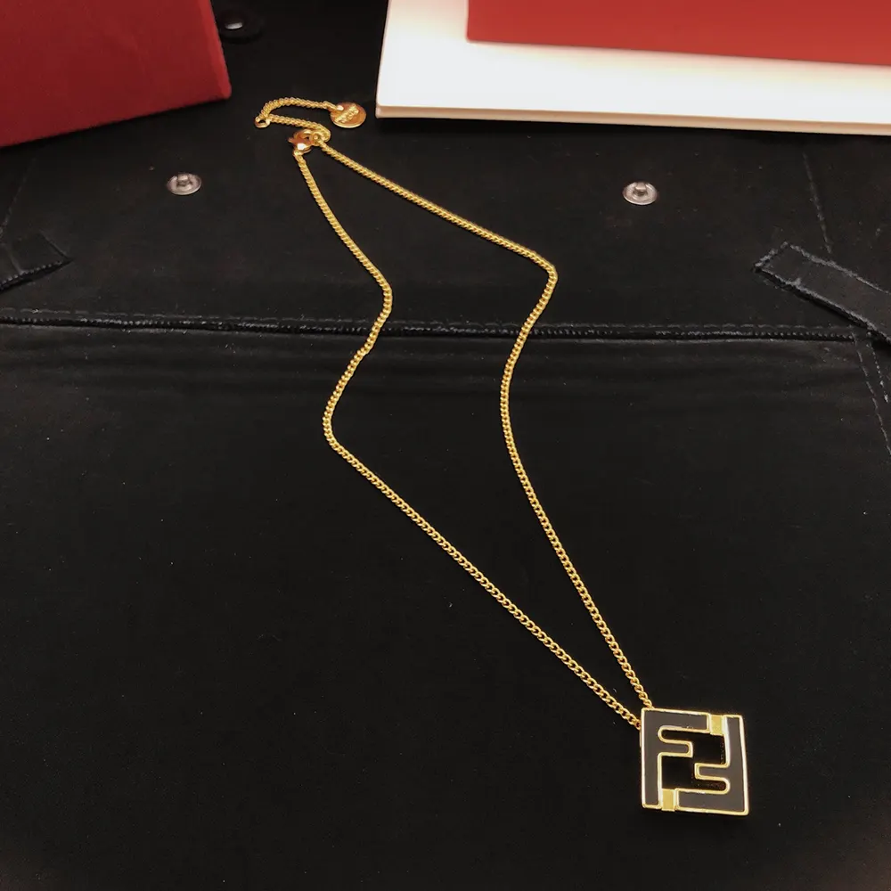 Fendi Women Forever Fendi Necklace Gold-colored and Black Metal