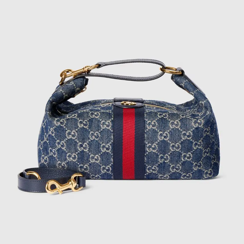 Gucci Unisex Vanity Medium Top Handle Bag-Navy ‎8577992ACFA