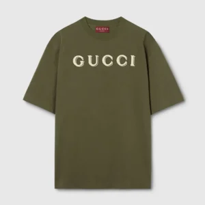 Gucci Women Cotton Jersey T-shirt with Embroidery 798115XJHN3