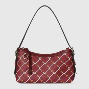 Gucci Women GG Emblem Small Shoulder Bag-Red ‎847450FAFF1