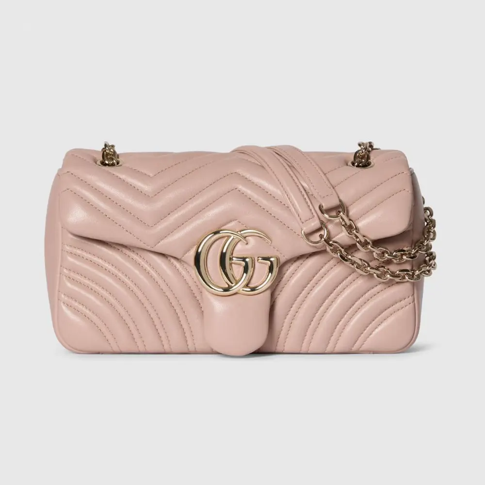 Gucci Women GG Marmont Medium Shoulder Bag-Pink 837267AAE38
