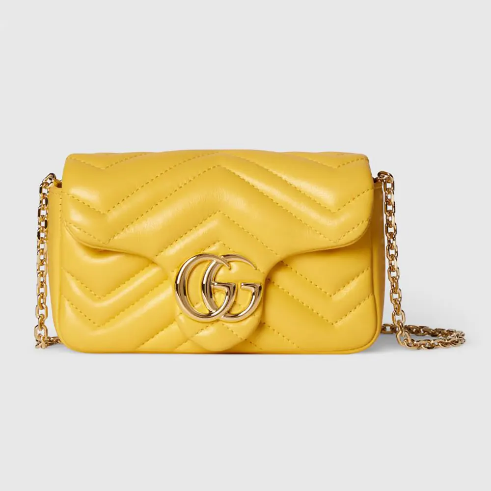 Gucci Women GG Marmont Mini Bag-Yellow 841290AAGJE