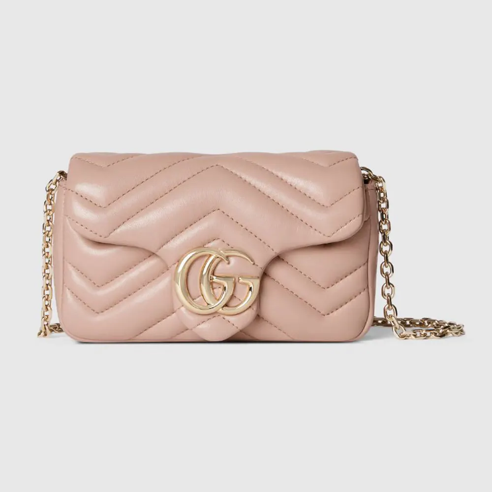 Gucci Women GG Marmont Mini Shoulder Bag-Pink 841290AAFAX