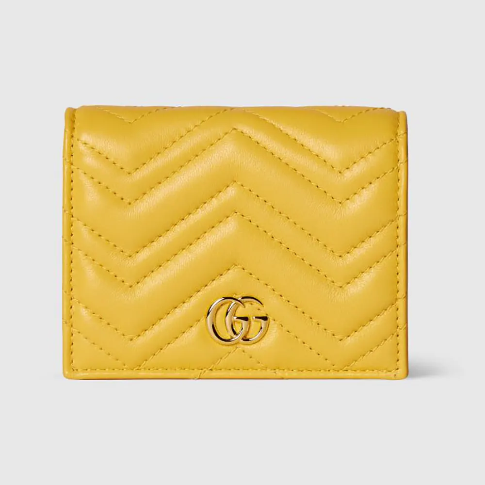 Gucci Women GG Marmont Small Wallet-Yellow ‎466492AAGJE