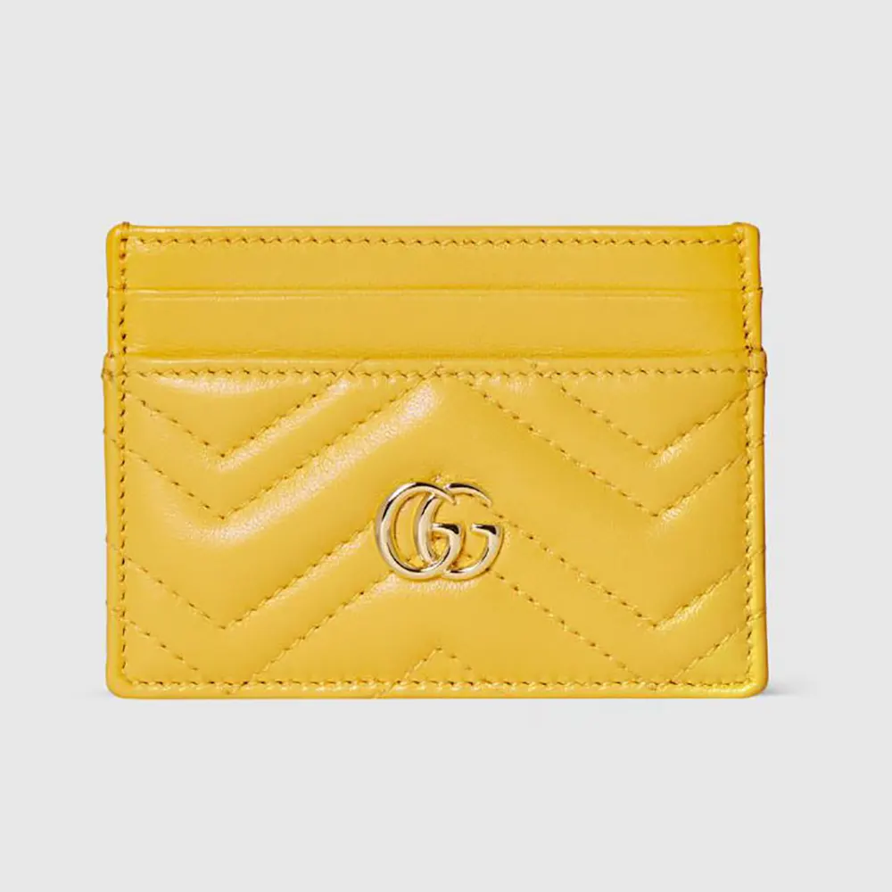 Gucci Women GG Marmont Card Case-Yellow 443127AAGJE