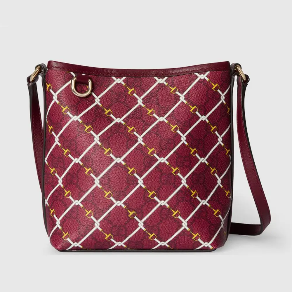 Gucci Women Printed GG Mini Bag-Red ‎854226FAFVN