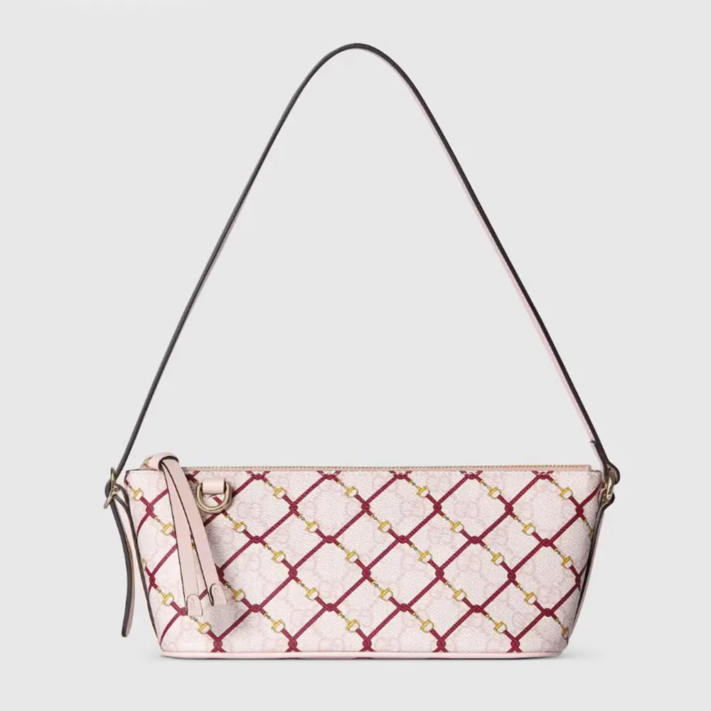 Gucci Women Printed GG Small Shoulder Bag-Pink ‎854233FAFVN