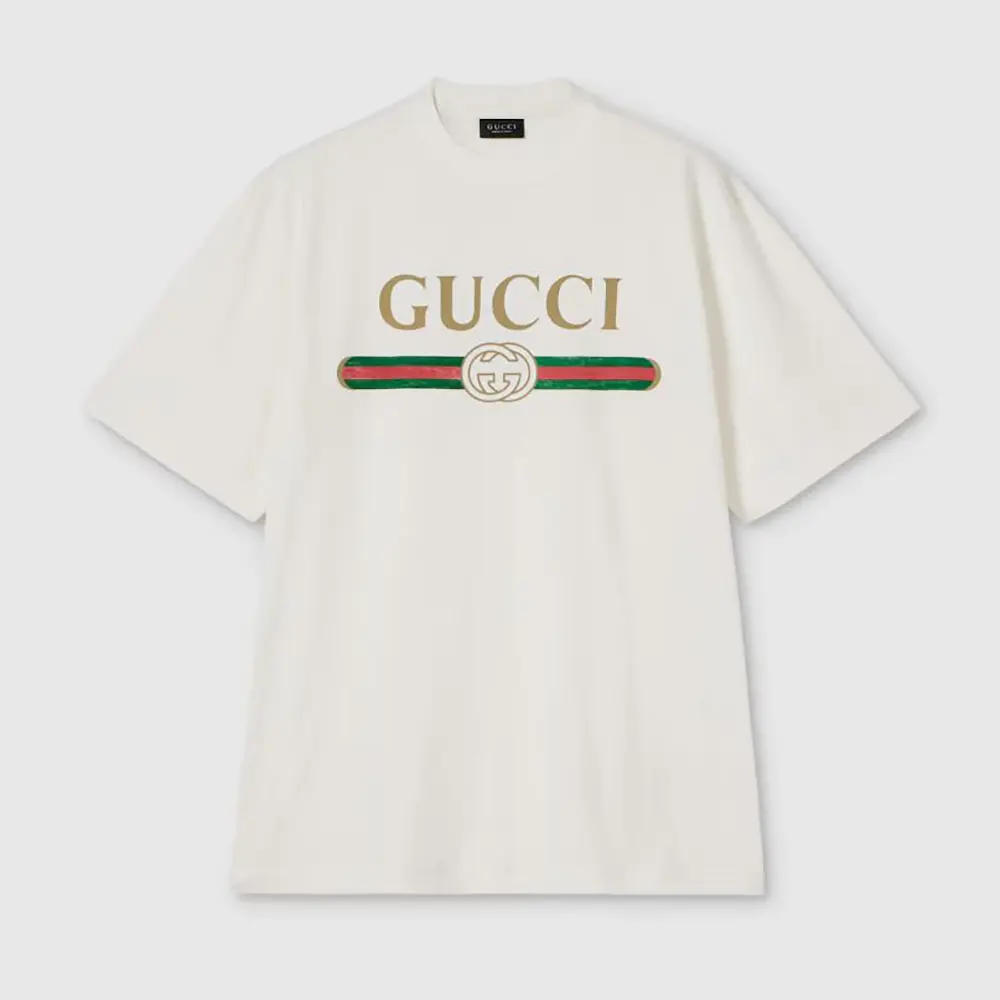 Gucci Men Silk Blend Jersey T-shirt with Print 864626XJHUF