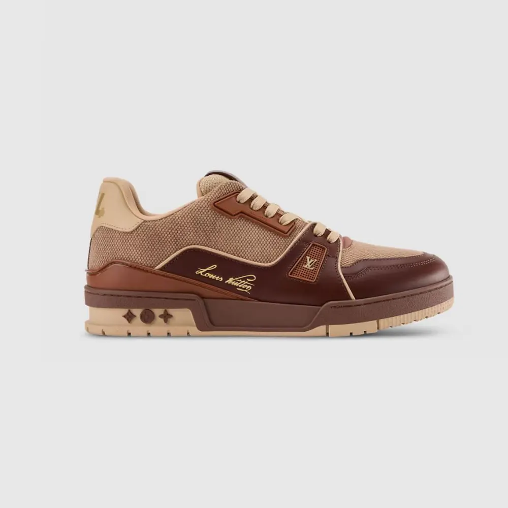 Louis Vuitton LV Unisex Trainer Sneaker-Brown 1AJ480