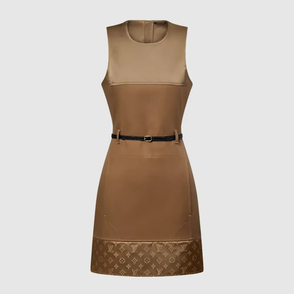 Louis Vuitton LV Women Bi-Material Belted Dress 1AJHVJ