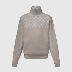 Louis Vuitton Men Ribbed Wool Half-Zip Pullover 1AJBWH