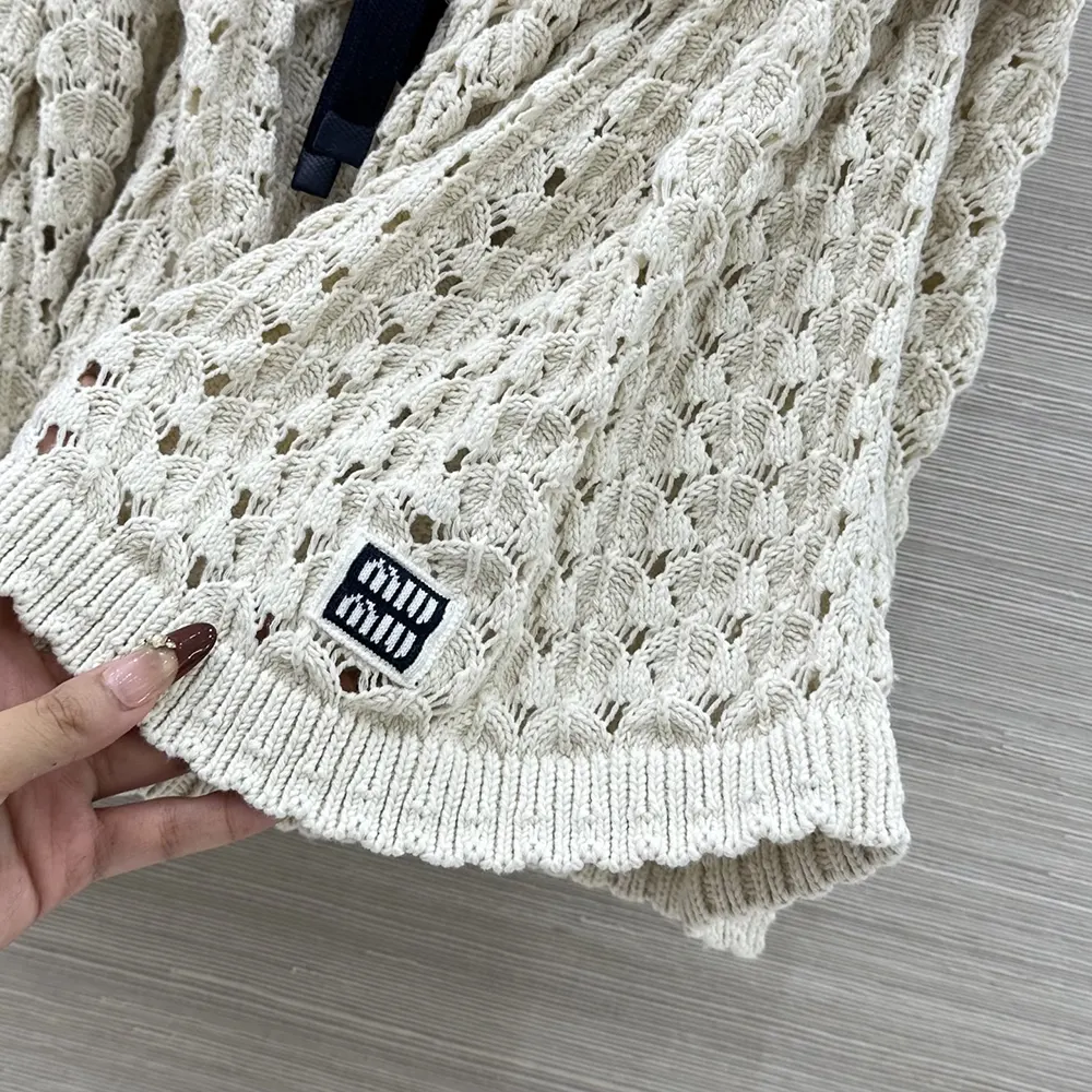 Miu Miu Women Cotton Miniskirt-White MMG5881847F0018