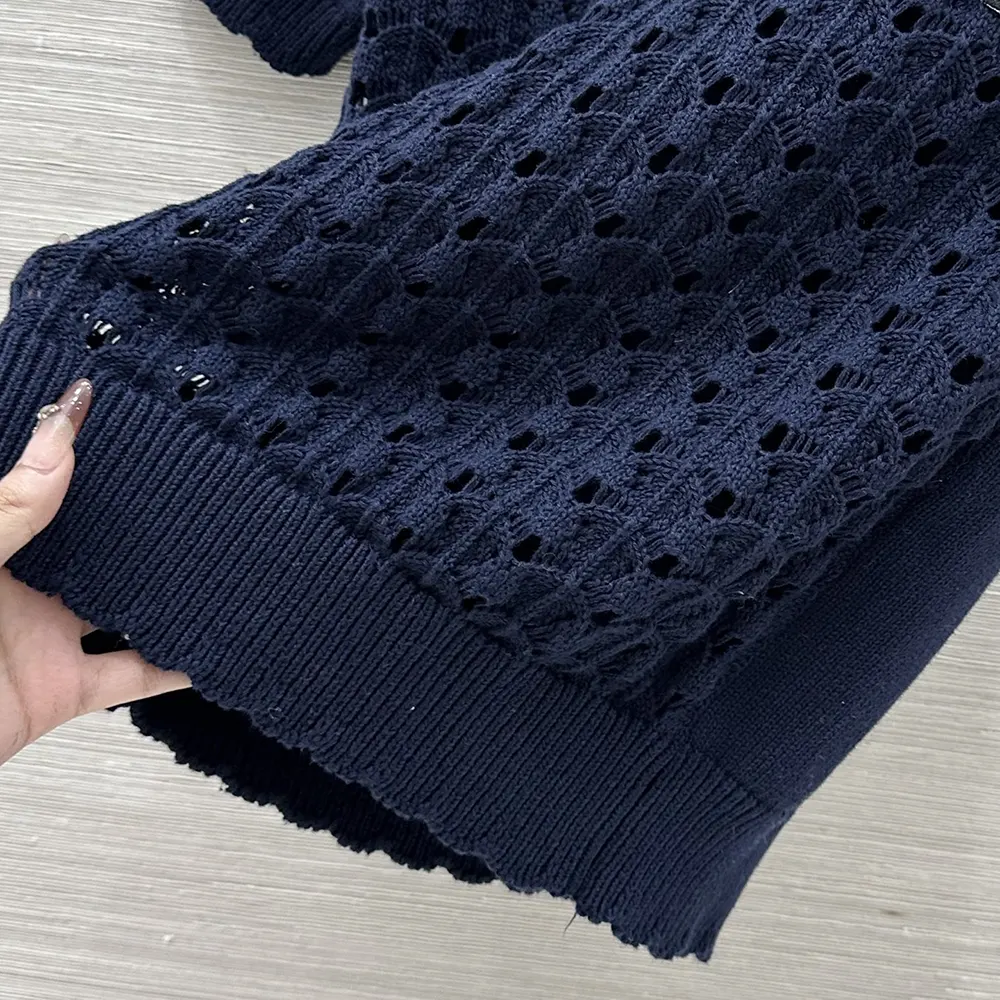 Miu Miu Women Cotton Polo Shirt-Navy MML03L1847F0008