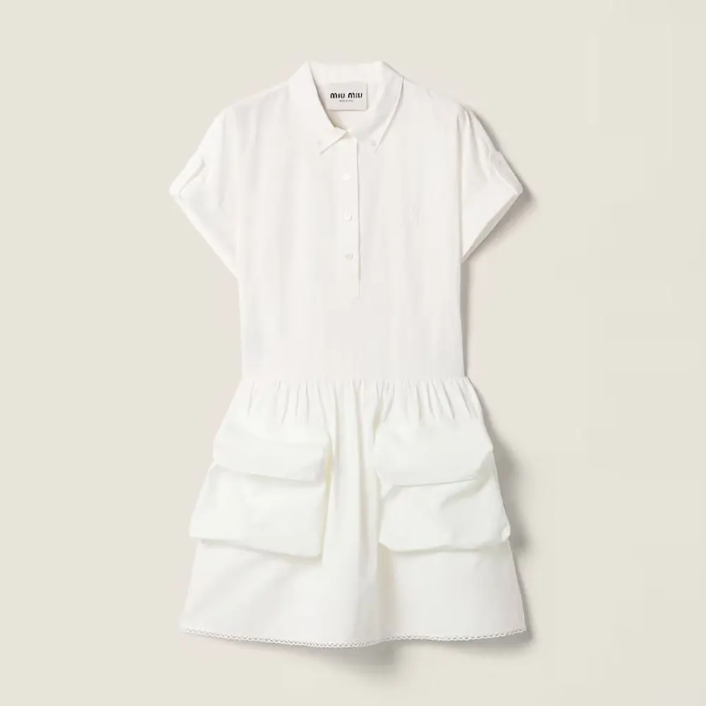 Miu Miu Women Slubbed Poplin Dress MF6142163MF0009