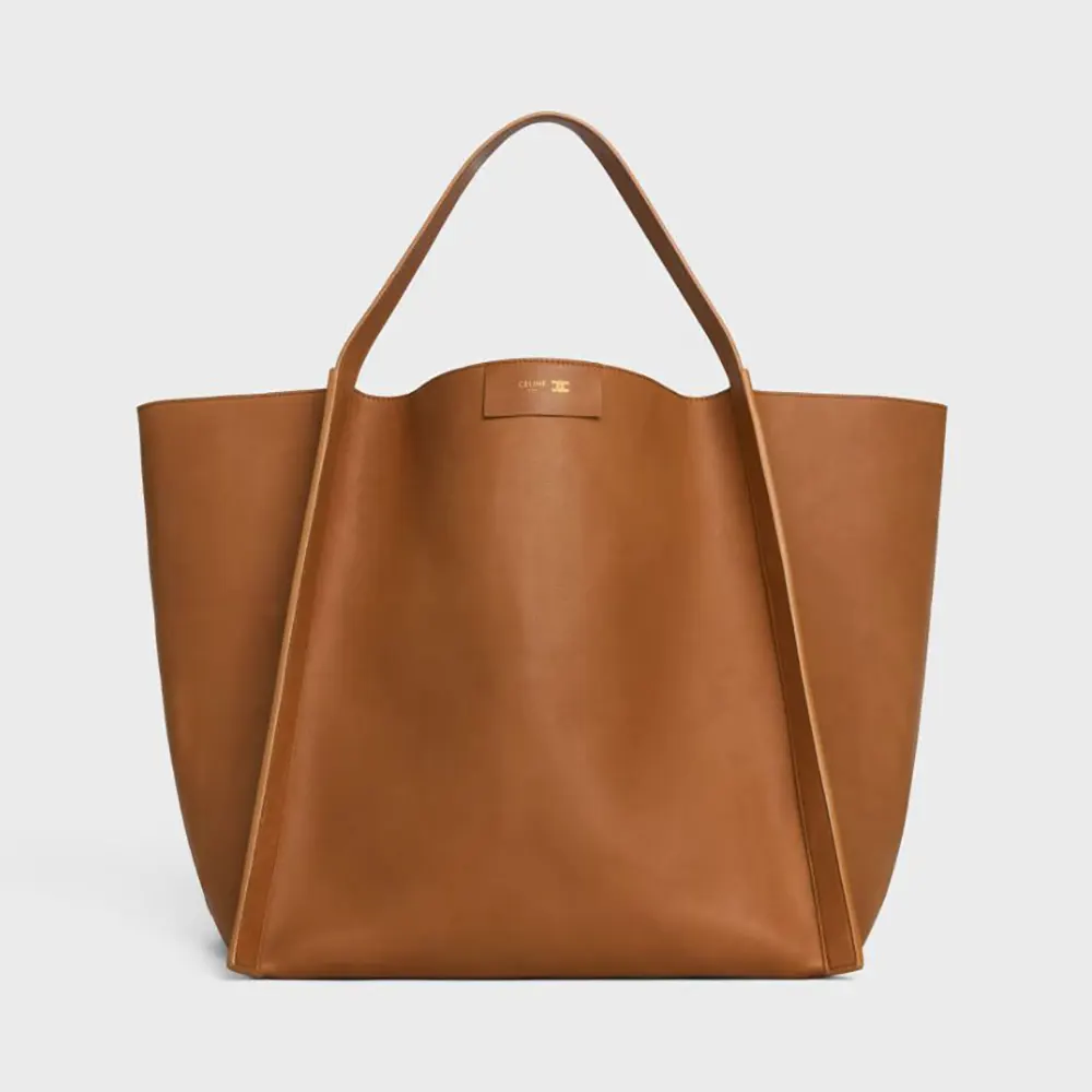 Celine Women Medium Cube Bag In Supple Calfskin-Brown