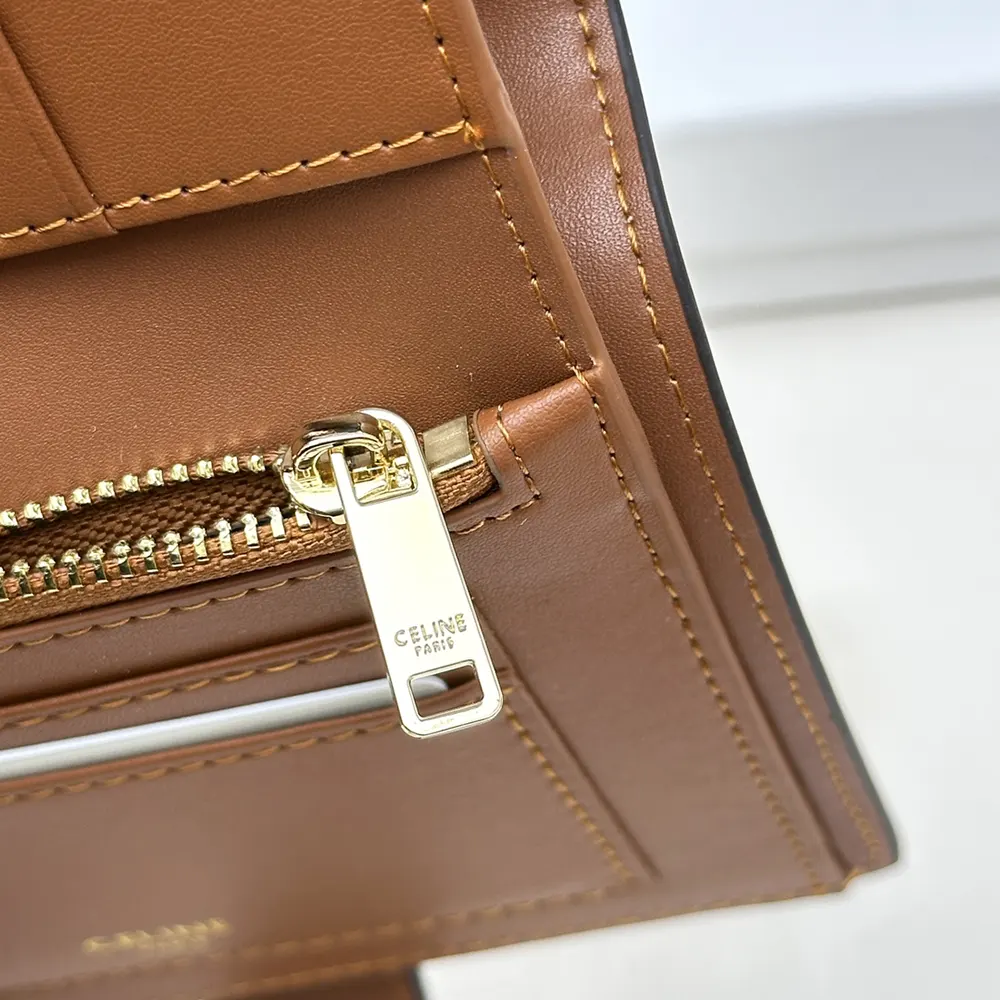 Celine Women Medium Strap Wallet Nino in Supple Grained Calfskin