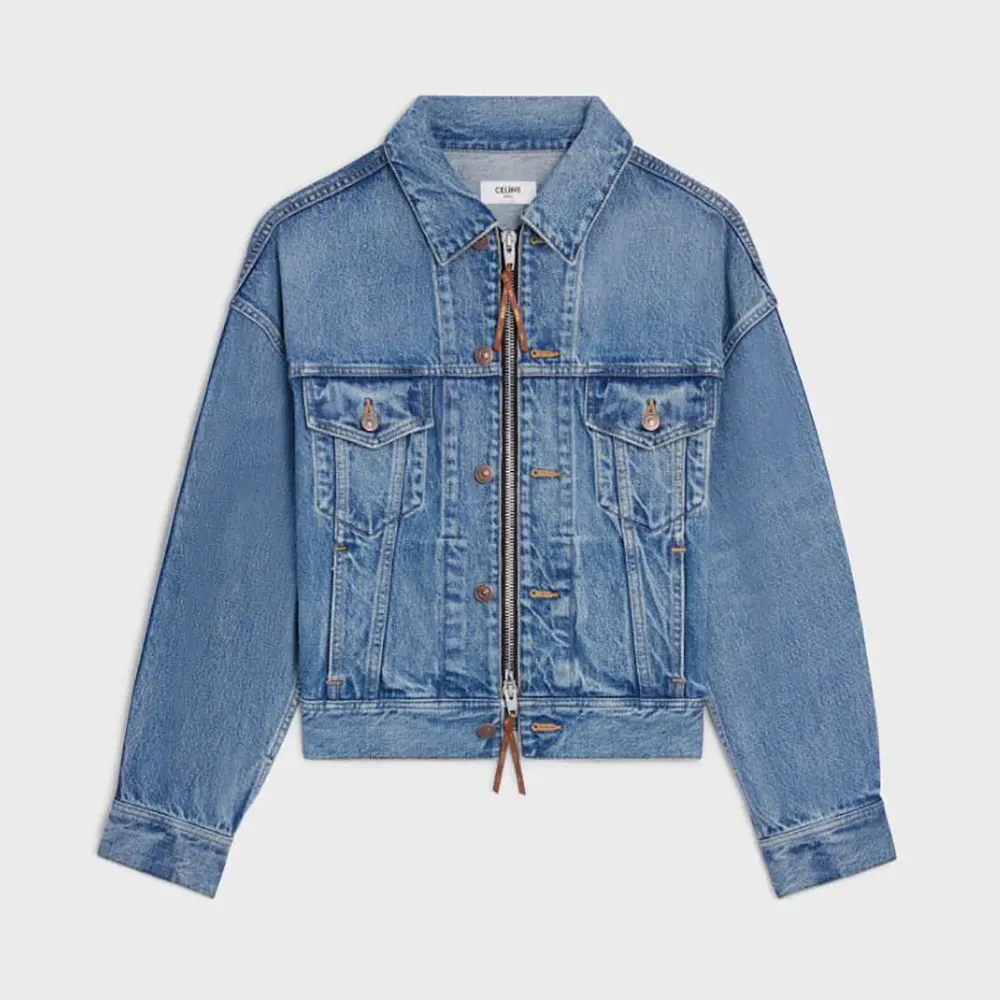 Celine Men Trucker Jacket in Denim RV0ZW930F