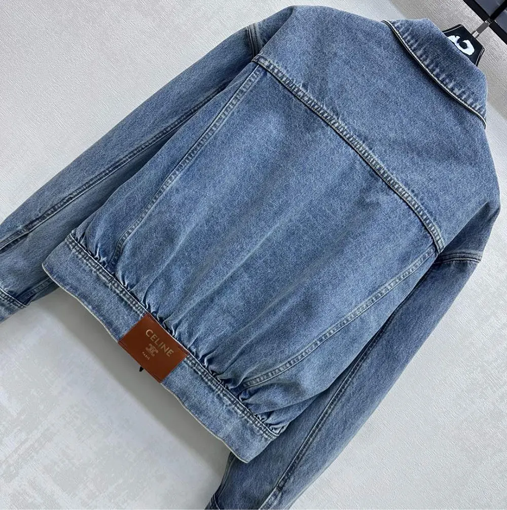 Celine Men Trucker Jacket in Denim RV0ZW930F
