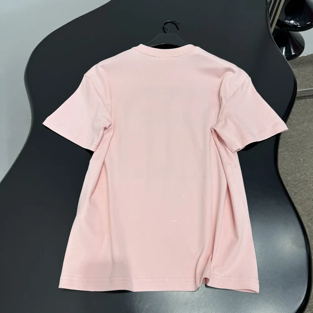 Dior Men Book Cover Oversized Cropped T-Shirt Pink and Green Cotton Jersey