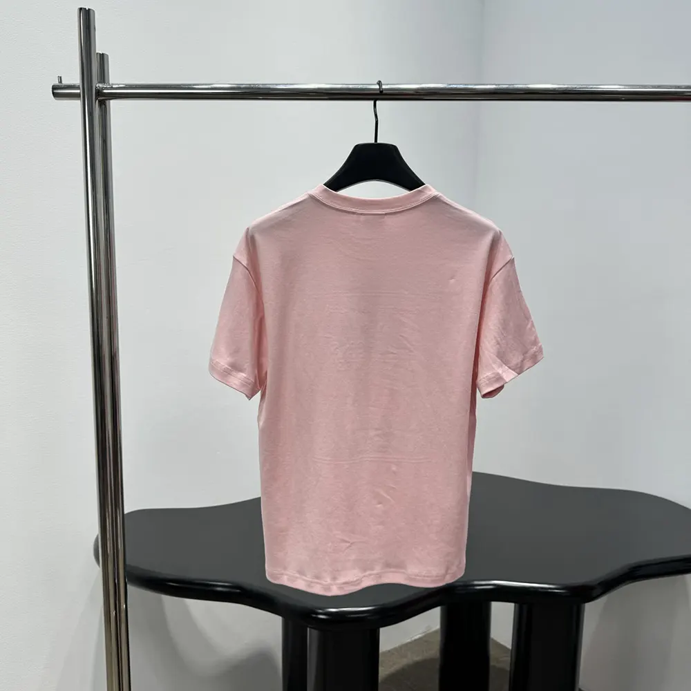 Dior Men Book Cover Oversized Cropped T-Shirt Pink and Green Cotton Jersey