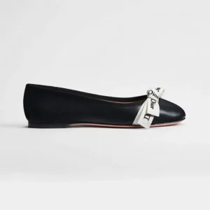 Dior Women J’Adior Ballet Flat Black Lambskin KCF202LAB