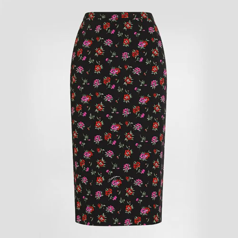 Dolce Gabbana D&G Women Floral-Print Straight Skirt F4DBNTFSA